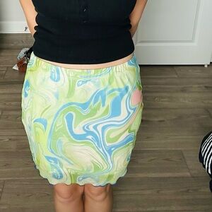 Stylish Multicolor Mini Skirt